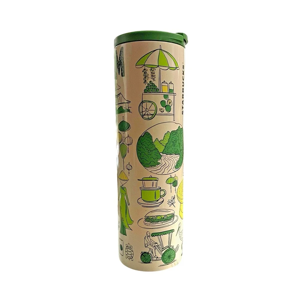 Starbucks Vietnam 16oz Been There Series Metal Travel Tumbler Coffee Collectible